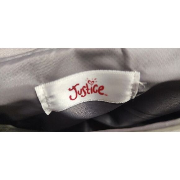 Justice Girls Silver Studded Crossbody Purse Bag With Adjustable Chain Strap - Picture 8 of 8